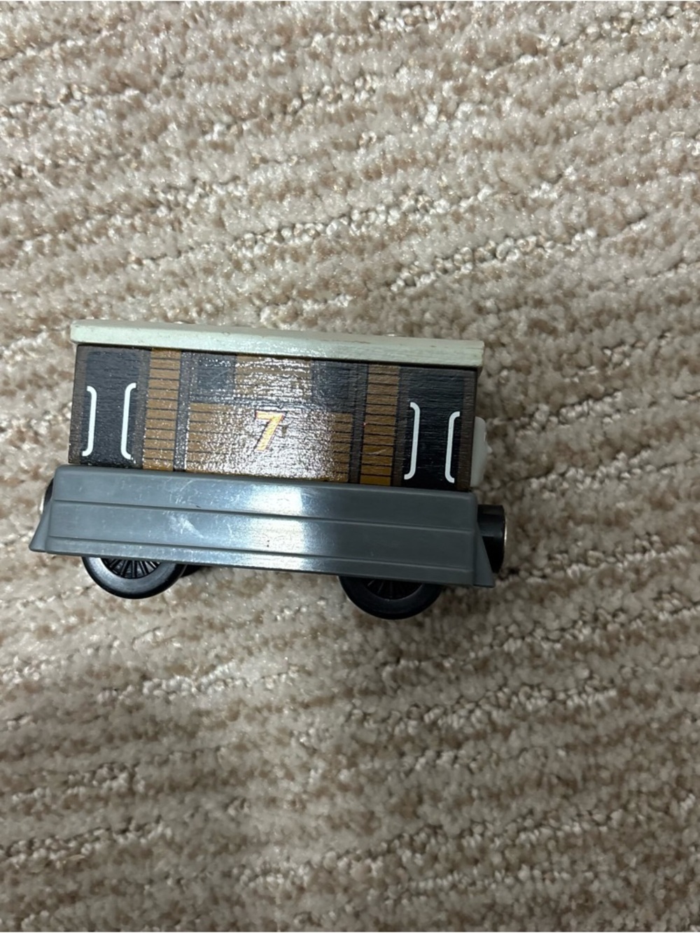 Toby Tram Car Thomas the Train Wooden Railway Tank Engine Friends #7 Brown - Picture 4 of 4